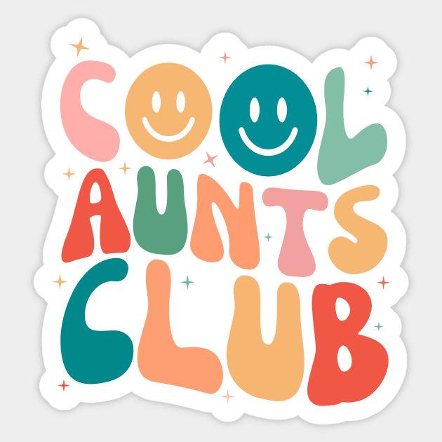 Retro Cool Aunts Club Sticker by Teewyld